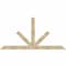 Ekena Millwork Saratoga Rough Sawn Timber Gable Bracket, Douglas Fir, 108"W x 54"H x 4"D x 6"F, 12/12 Pitch GBW108X54X0406SAR00RDF - alternate 1